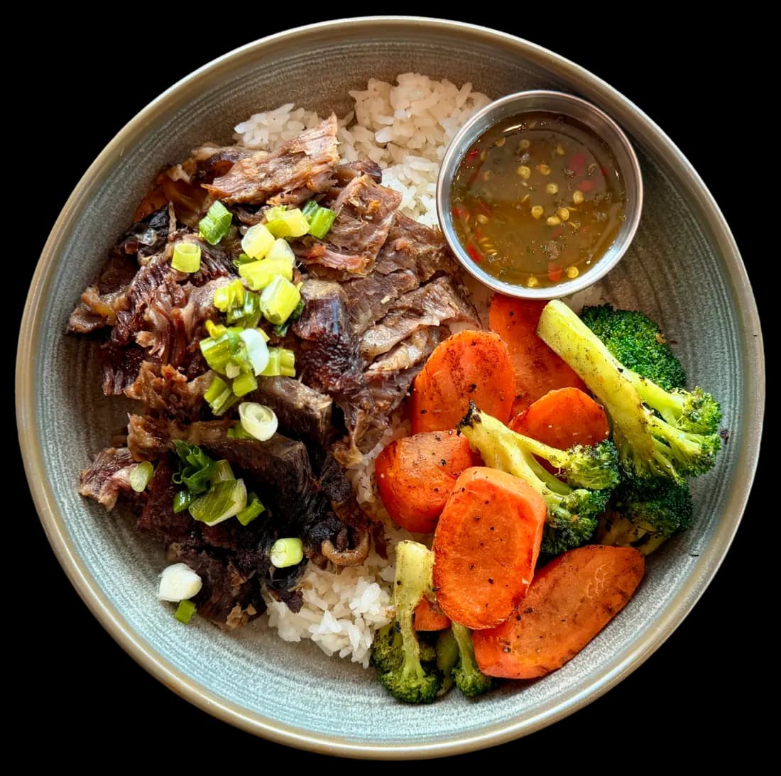 A Braised Short Rib Rice Bowl, one of the other dishes on the weekly menu.